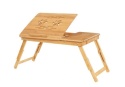 Stolik Pod Laptopa Składany Mobilny Regulowany Bambusowy