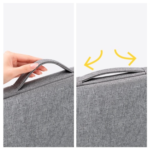 Etui Torba Na Laptop 14" Z Chowaną Rączką Szara