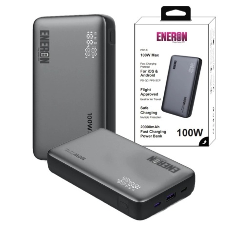 Powerbank ENERON 100W 20000mAh + kabel USB-C 100W 50 cm