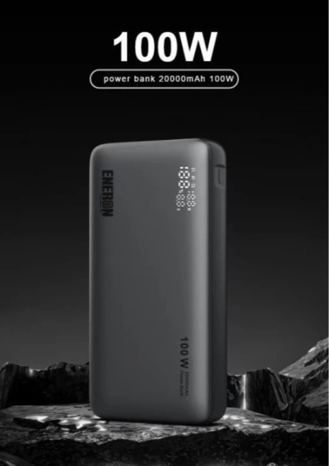 Powerbank ENERON 100W 20000mAh + kabel USB-C 100W 50 cm